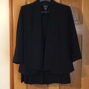 New Black Kasper Skirt Suit Size 12